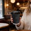 image:imageLamosi 16 oz Disposable Coffee Cups with Lids 50 Pack Insulated Hot Cups To Go Paper Coffee Cups with Lids and Straws Corrugated Ripple Wall Cup for Hot Drink Office Coffee Bar Champagne50PackBlack