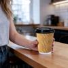 image:imageLamosi 16 oz Disposable Coffee Cups with Lids 50 Pack Insulated Hot Cups To Go Paper Coffee Cups with Lids and Straws Corrugated Ripple Wall Cup for Hot Drink Office Coffee Bar Champagne50PackChampagne