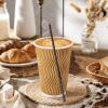 image:imageLamosi 16 oz Disposable Coffee Cups with Lids 50 Pack Insulated Hot Cups To Go Paper Coffee Cups with Lids and Straws Corrugated Ripple Wall Cup for Hot Drink Office Coffee Bar Champagne500PackChampagne