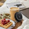 image:imageLamosi 16 oz Disposable Coffee Cups with Lids 50 Pack Insulated Hot Cups To Go Paper Coffee Cups with Lids and Straws Corrugated Ripple Wall Cup for Hot Drink Office Coffee Bar Champagne500PackChampagne