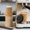 image:imageLamosi 16 oz Disposable Coffee Cups with Lids 50 Pack Insulated Hot Cups To Go Paper Coffee Cups with Lids and Straws Corrugated Ripple Wall Cup for Hot Drink Office Coffee Bar Champagne500PackChampagne