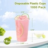 image:imageLamosi 500 Pack 7 oz Plastic Cups Disposable Plastic Clear Cups Cold Drinking Water cups for Party Wedding Travel BBQ Picnic Event16OZ1000Pack