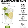 image:imageLamosi 500 Pack 7 oz Plastic Cups Disposable Plastic Clear Cups Cold Drinking Water cups for Party Wedding Travel BBQ Picnic Event5OZ1500Pack