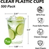 image:imageLamosi 500 Pack 7 oz Plastic Cups Disposable Plastic Clear Cups Cold Drinking Water cups for Party Wedding Travel BBQ Picnic Event7OZ500Pack
