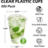image:imageLamosi 500 Pack 7 oz Plastic Cups Disposable Plastic Clear Cups Cold Drinking Water cups for Party Wedding Travel BBQ Picnic Event9OZ600Pack