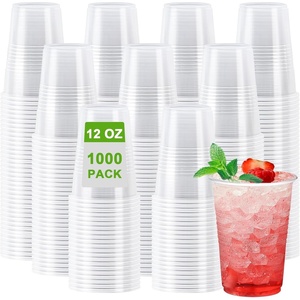 image:imageLamosi 500 Pack 7 oz Plastic Cups Disposable Plastic Clear Cups Cold Drinking Water cups for Party Wedding Travel BBQ Picnic Event12OZ1000Pack