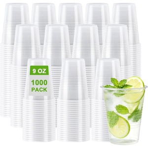 image:imageLamosi 500 Pack 7 oz Plastic Cups Disposable Plastic Clear Cups Cold Drinking Water cups for Party Wedding Travel BBQ Picnic Event9OZ1000Pack